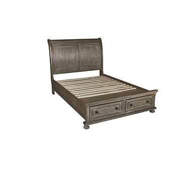 New Classic Furniture Furniture Allegra Contemporary Solid Wood Full Bed in Brown