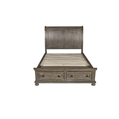 New Classic Furniture Furniture Allegra Contemporary Solid Wood Full Bed in Brown