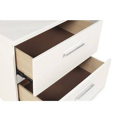 New Classic Furniture Furniture Sapphire Solid Wood 2-Drawer Nightstand in White