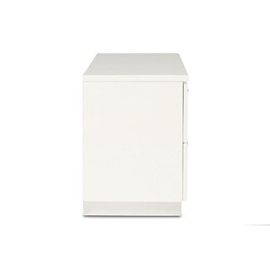 New Classic Furniture Furniture Sapphire Solid Wood 2-Drawer Nightstand in White