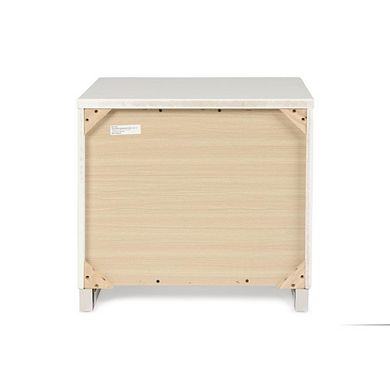 New Classic Furniture Furniture Sapphire Solid Wood 2-Drawer Nightstand in White