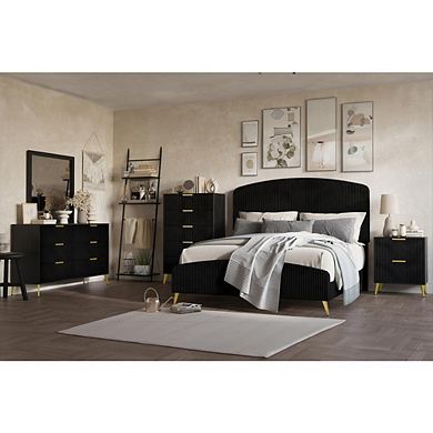 New Classic Furniture Kailani Nightstand- Black