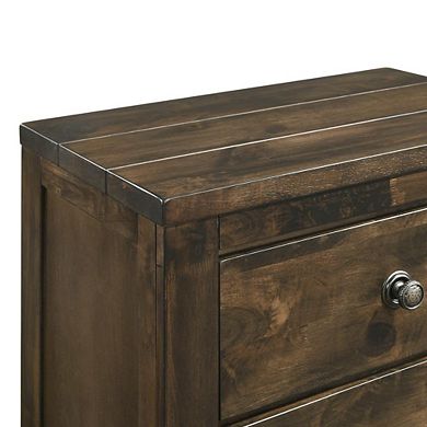 New Classic Furniture Furniture Blue Ridge Solid Wood Bedroom Nightstand in Rustic Gray