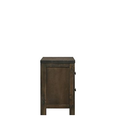 New Classic Furniture Furniture Blue Ridge Solid Wood Bedroom Nightstand in Rustic Gray