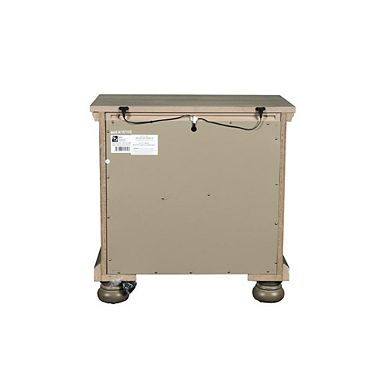 New Classic Furniture Furniture Allegra 3-Drawer Wood Nightstand in Pewter