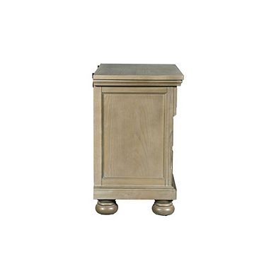 New Classic Furniture Furniture Allegra 3-Drawer Wood Nightstand in Pewter