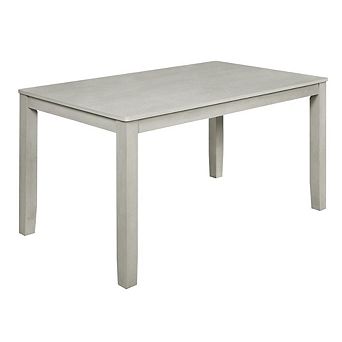 New Classic Furniture Furniture Pascal 59 Wood Rectangle Dining Table in Driftwood