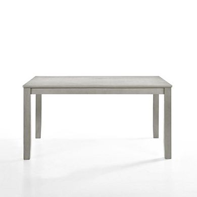 New Classic Furniture Furniture Pascal 59 Wood Rectangle Dining Table in Driftwood