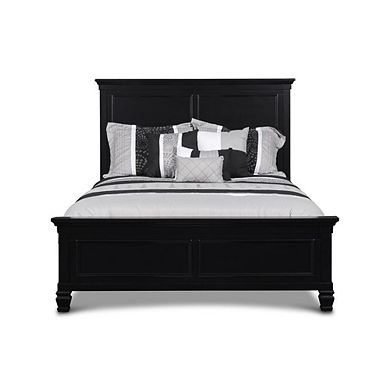 New Classic Furniture Furniture Tamarack 3/3 Solid Wood Twin Bed in Black