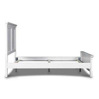 New Classic Furniture Furniture Tamarack Solid Wood Twin Size Bed in White