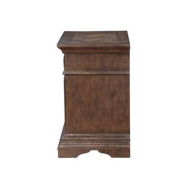 New Classic Furniture Furniture Mar Vista Solid Wood 3-Drawer Nightstand in Brushed Walnut
