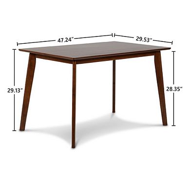 New Classic Furniture Furniture Morocco Rectangle Dining Table- Walnut