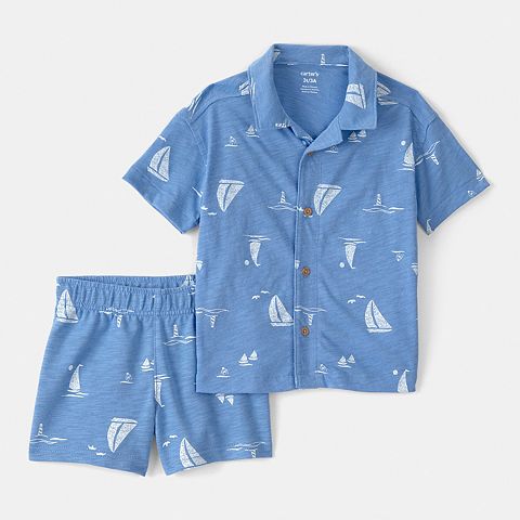 Boy Toddler Boy Carter's 2 pc Sailboat Top & Shorts Set