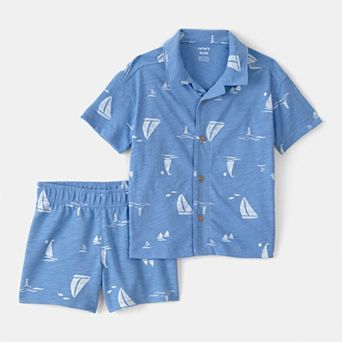 Toddler Boy Carter's 2 pc Sailboat Top & Shorts Set