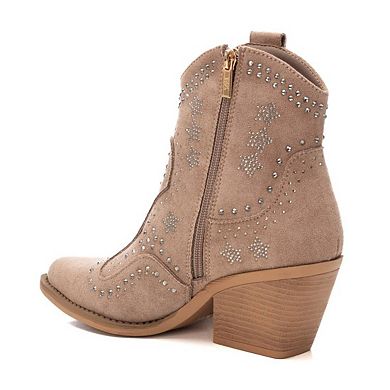 Women's Italian Western Suede Booties By XTI 143748