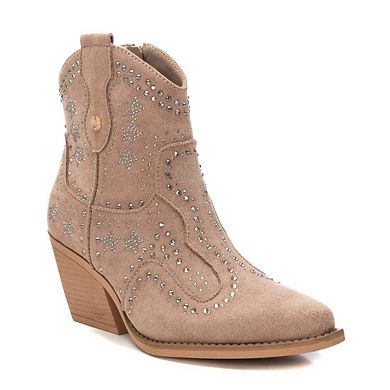 Women's Italian Western Suede Booties By XTI 143748