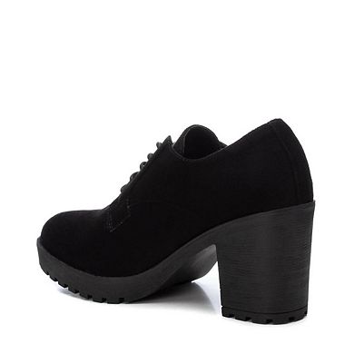 Women's Heeled Lace-Up Suede Oxfords By XTI 143514