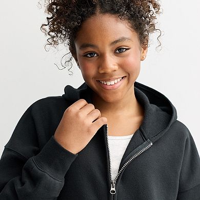 Girls 6-20 SO® Oversized Zip Front Hoodie in Regular & Plus Size