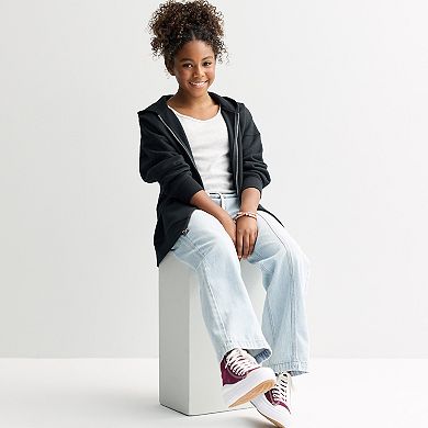 Girls 6-20 SO® Oversized Zip Front Hoodie in Regular & Plus Size