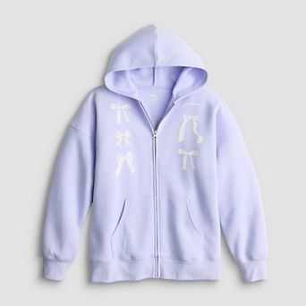 Girls 6-20 SO® Oversized Zip Front Hoodie in Regular & Plus Size