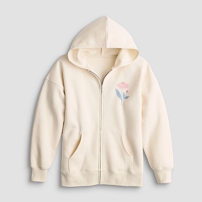 Girls 6-20 SO® Oversized Zip Front Hoodie in Regular & Plus Size