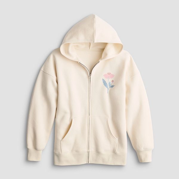 Girls 6-20 SO® Oversized Zip Front Hoodie in Regular & Plus Size