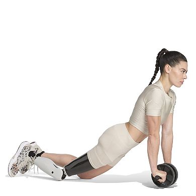 Women's adidas Workout Essentials Shine Crop Tee