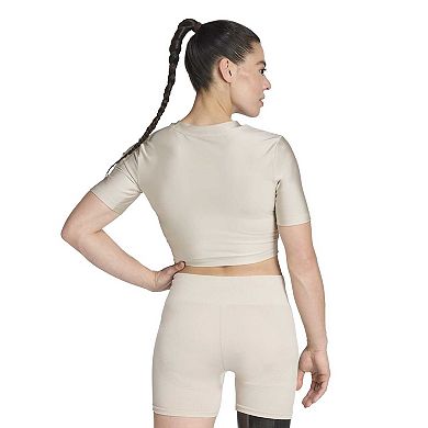 Women's adidas Workout Essentials Shine Crop Tee