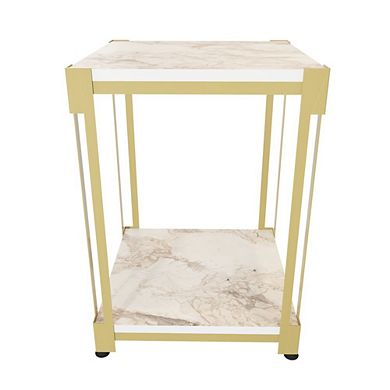 Zenas Side End Table - Ephesus Gold