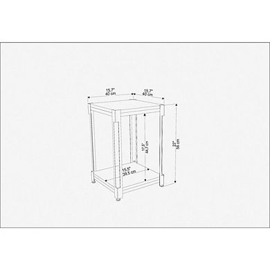 Decorotika Zenas Side End Table - Bendire Black