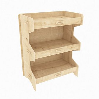 Fesa Natural Oak Finish Bookcase Bookcshef Magazine Rack