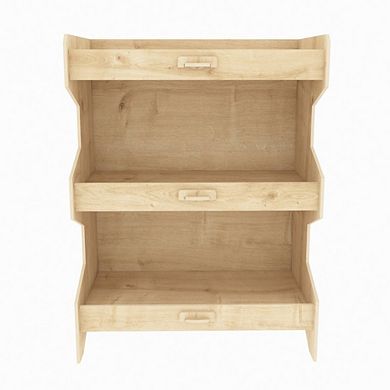 Fesa Natural Oak Finish Bookcase Bookcshef Magazine Rack