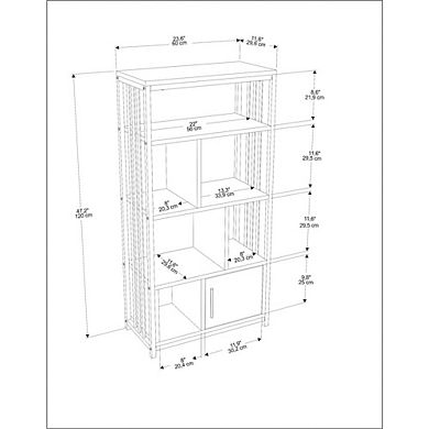 Decorotika Valero Bookcase White Gold