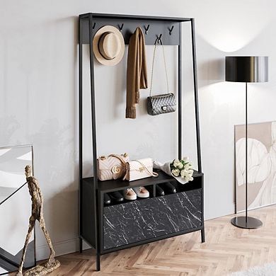 Devin Hall Tree - Black & Bendire