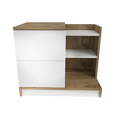Decorotika Rena Nightstand White Walnut