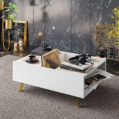 Frida Coffee Table - Ephesus Marble & Gold