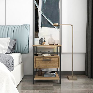 Alba Night Stand - Oud Oak Black