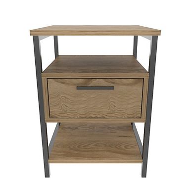 Alba Night Stand - Oud Oak Black