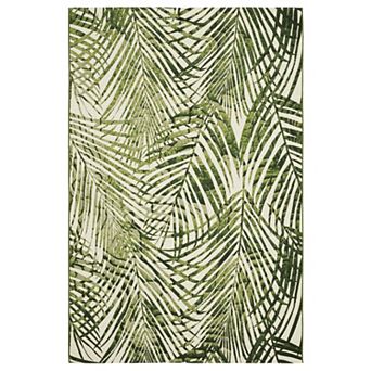 StyleHaven Negril Layered Tropical Palm Leaves Rug