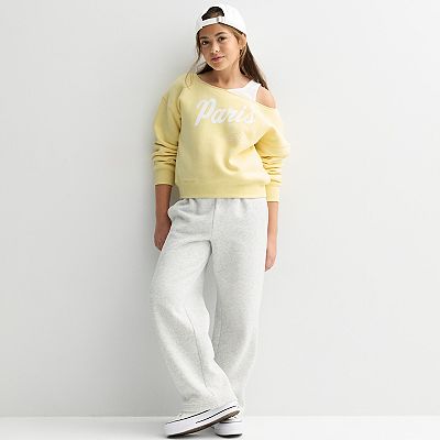 Girls 6-20 SO® Straight Leg Foldover Sweatpants in Regular & Plus Size