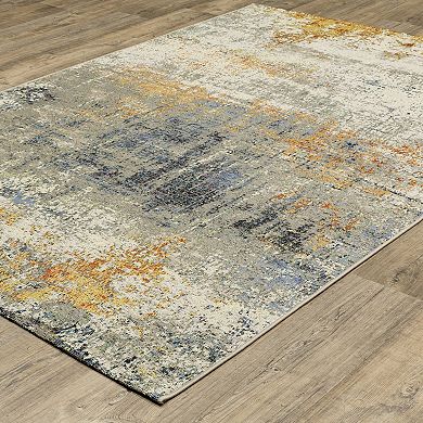 StyleHaven Distressed Elements Abstract Rug