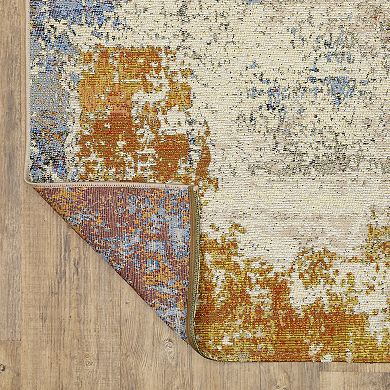 StyleHaven Distressed Elements Abstract Rug