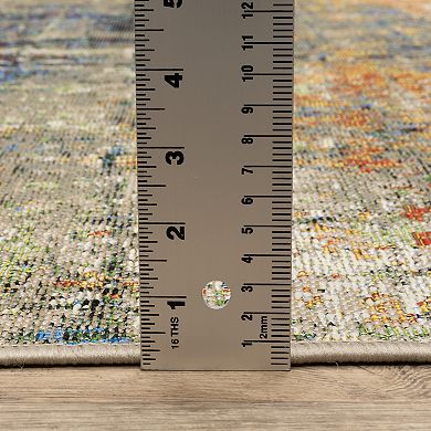 StyleHaven Distressed Elements Abstract Rug