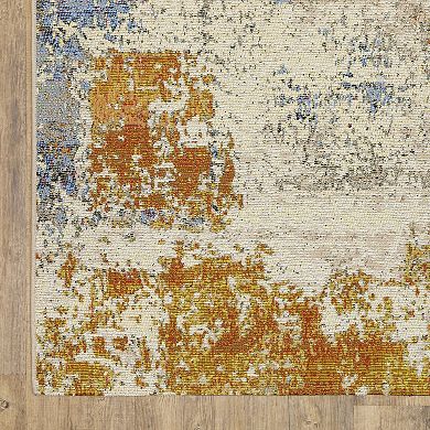StyleHaven Distressed Elements Abstract Rug