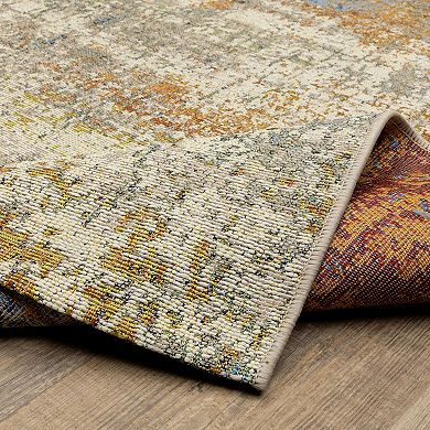 StyleHaven Distressed Elements Abstract Rug