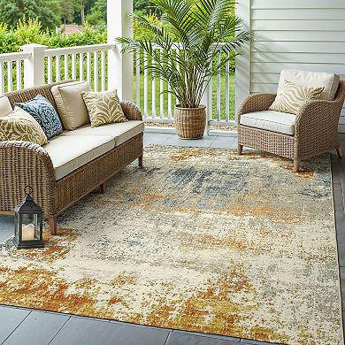StyleHaven Distressed Elements Abstract Rug