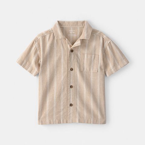 Boys Toddler Boys Carter’s Short Sleeve Striped Button-Down Shirt