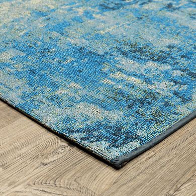 StyleHaven Distressed Glacial Abstract Rug