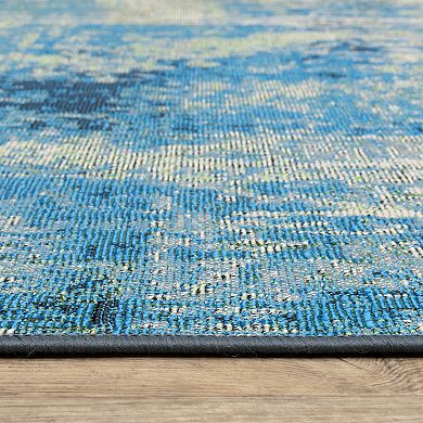 StyleHaven Distressed Glacial Abstract Rug