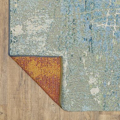 StyleHaven Distressed Glacial Abstract Rug